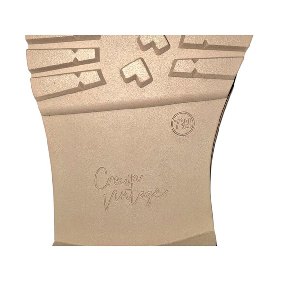 Crown Vintage cv-gianza Womens boots Leather Chelsea Minimalist Preppy 7.5M - Picture 5 of 6